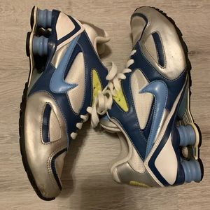 Nike Shox Heritage 386358-141 Women Blue Silver Running Shoe Size 6.5 Pre Owned